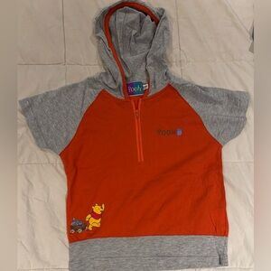 Vintage Winnie The Pooh 1/4 Zip Hoodie Kids Size 6/7